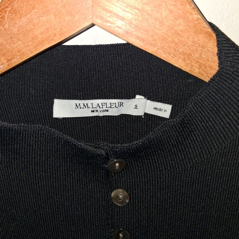 MM LAFLEUR Malki Black Jardigan Knit Top - Picture 8 of 10
